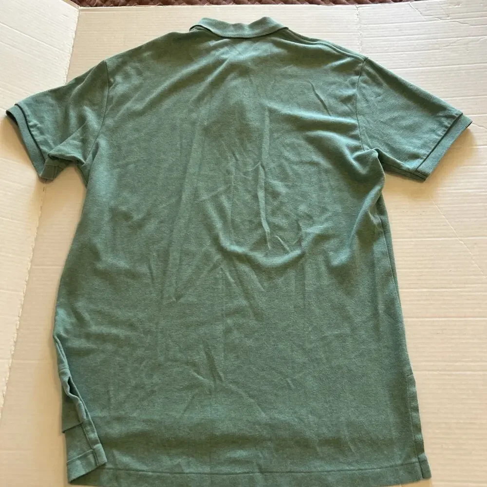 Ralph Lauren Polo‎ Shirt Adult Medium Green Purple Pony Soft Golf Casual Mens